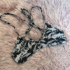 Jolyn Shark Print Bikini Top Medium